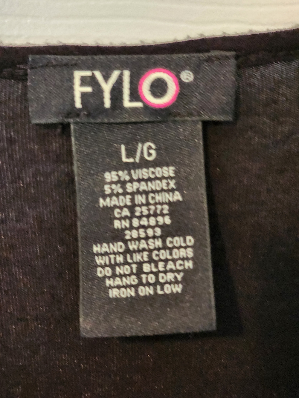 RELIST SOON FYLO Draped Top Beaded Shoulder Embellishment Side Ruching SZ L - Picture 7 of 8